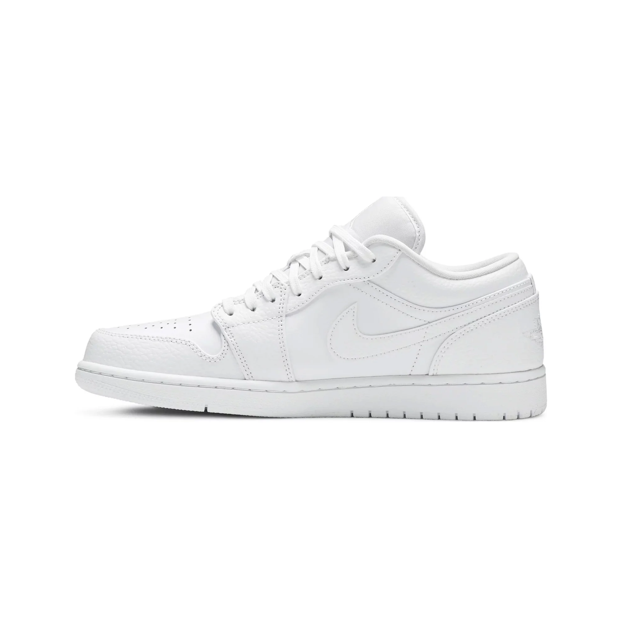 Air Jordan 1 Low 'Triple White Tumbled Leather' (2020) - Image 3