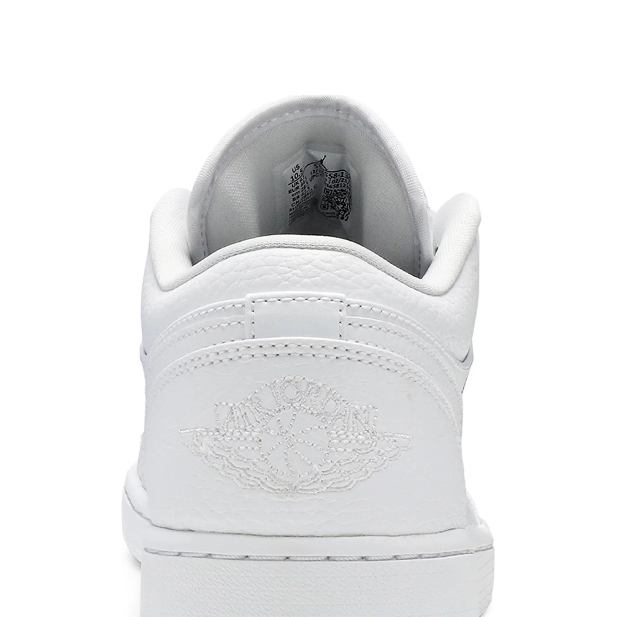 Air Jordan 1 Low 'Triple White Tumbled Leather' (2020) - Image 7