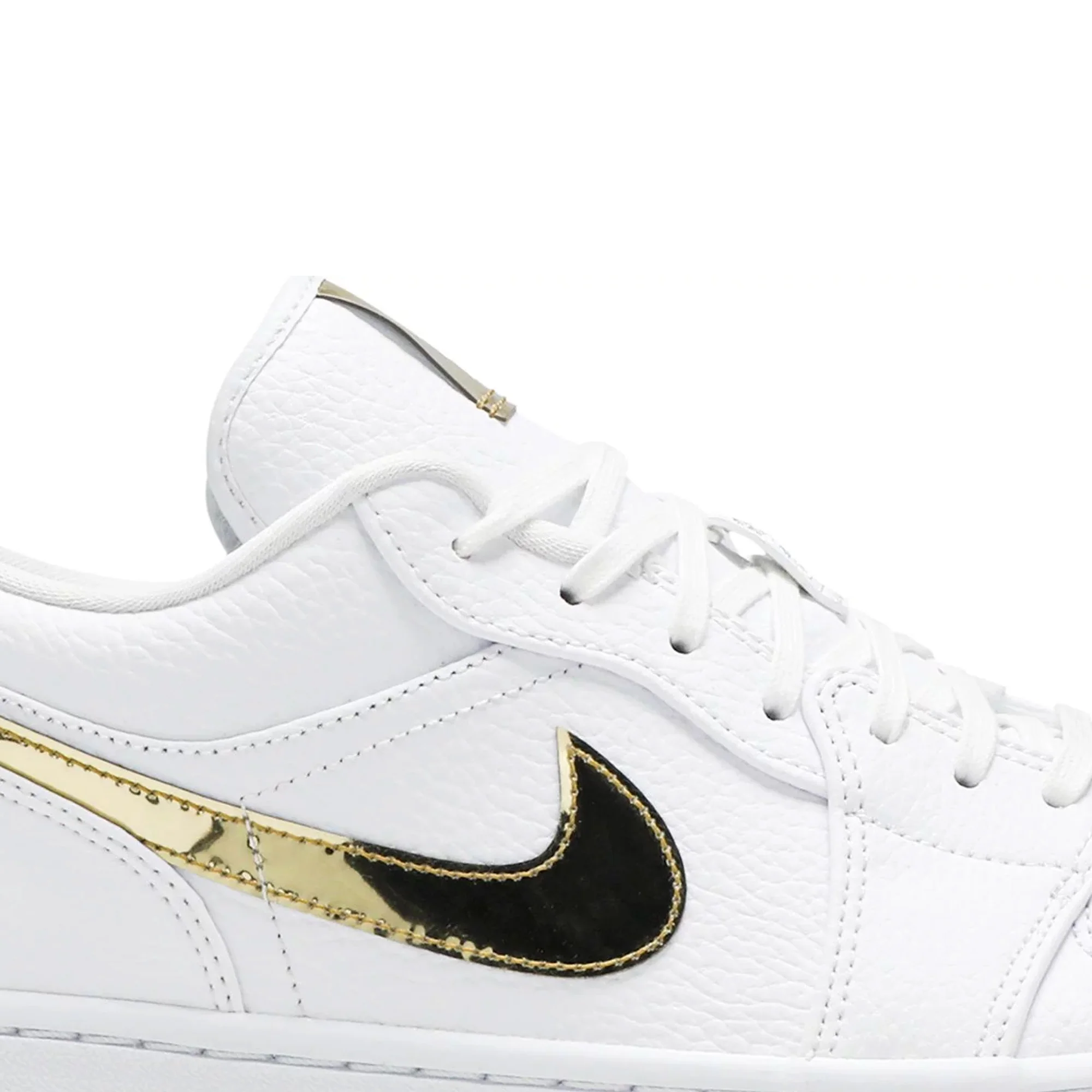 Air Jordan 1 Low 'White Metallic Gold' Women's (2020) - Image 8