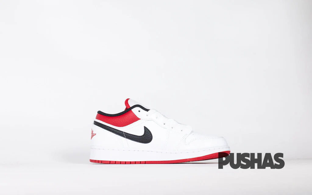 Air Jordan 1 Low 'White University Red Black' GS (2020) - Image 4