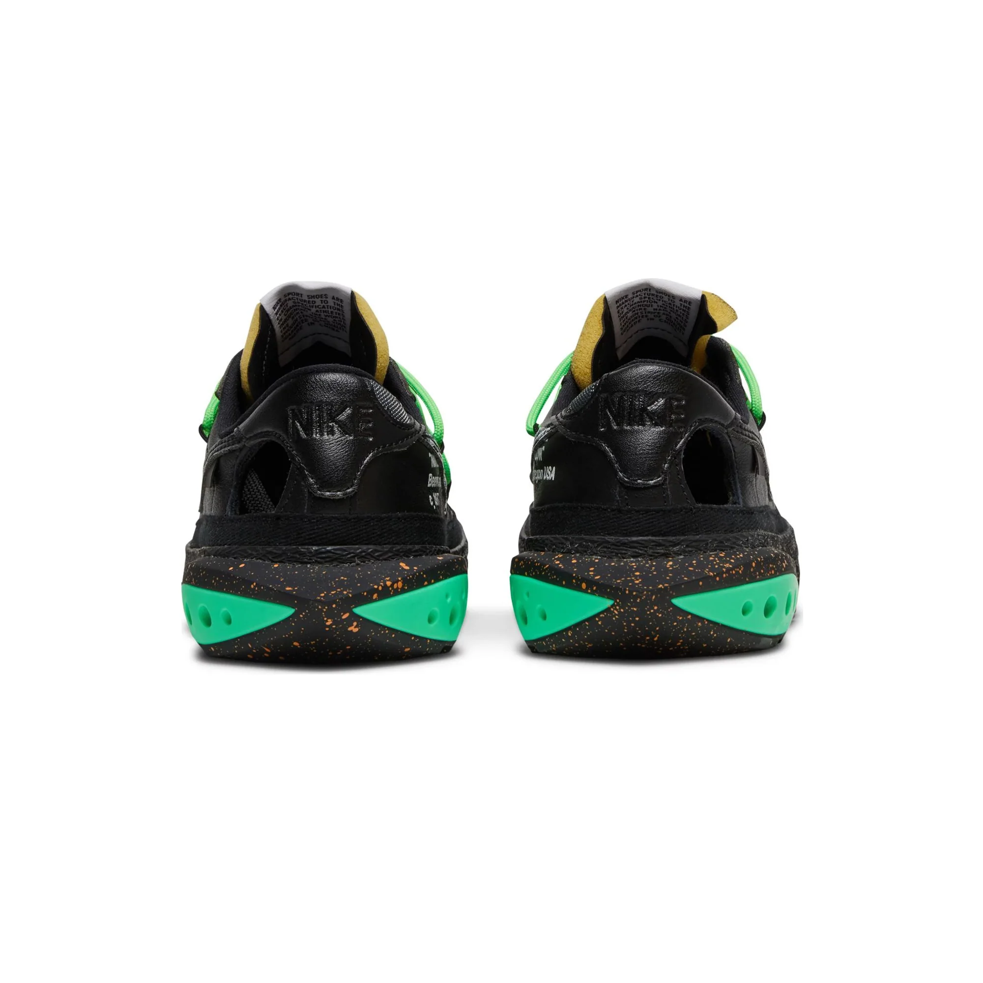 Blazer Low x Off-White 'Black Electro Green' (2022) - Image 4