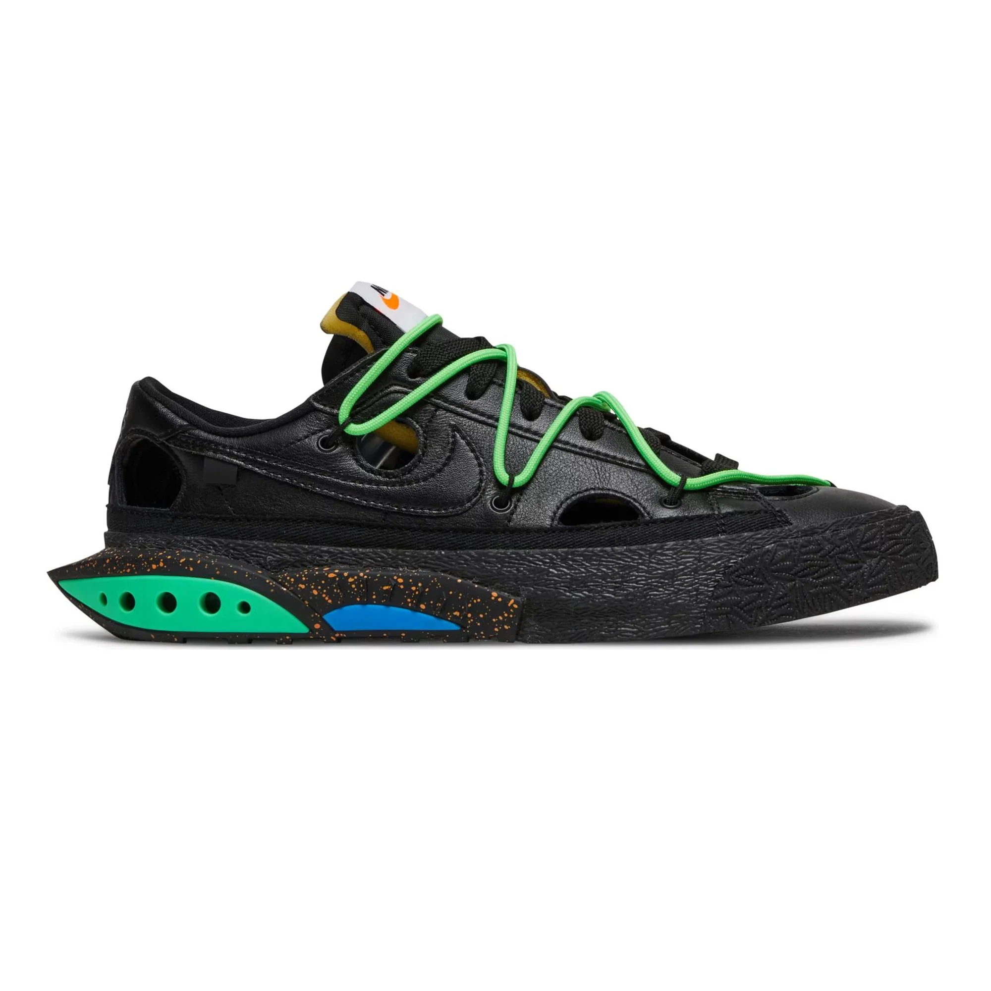 Blazer Low x Off-White 'Black Electro Green' (2022) - Image 5