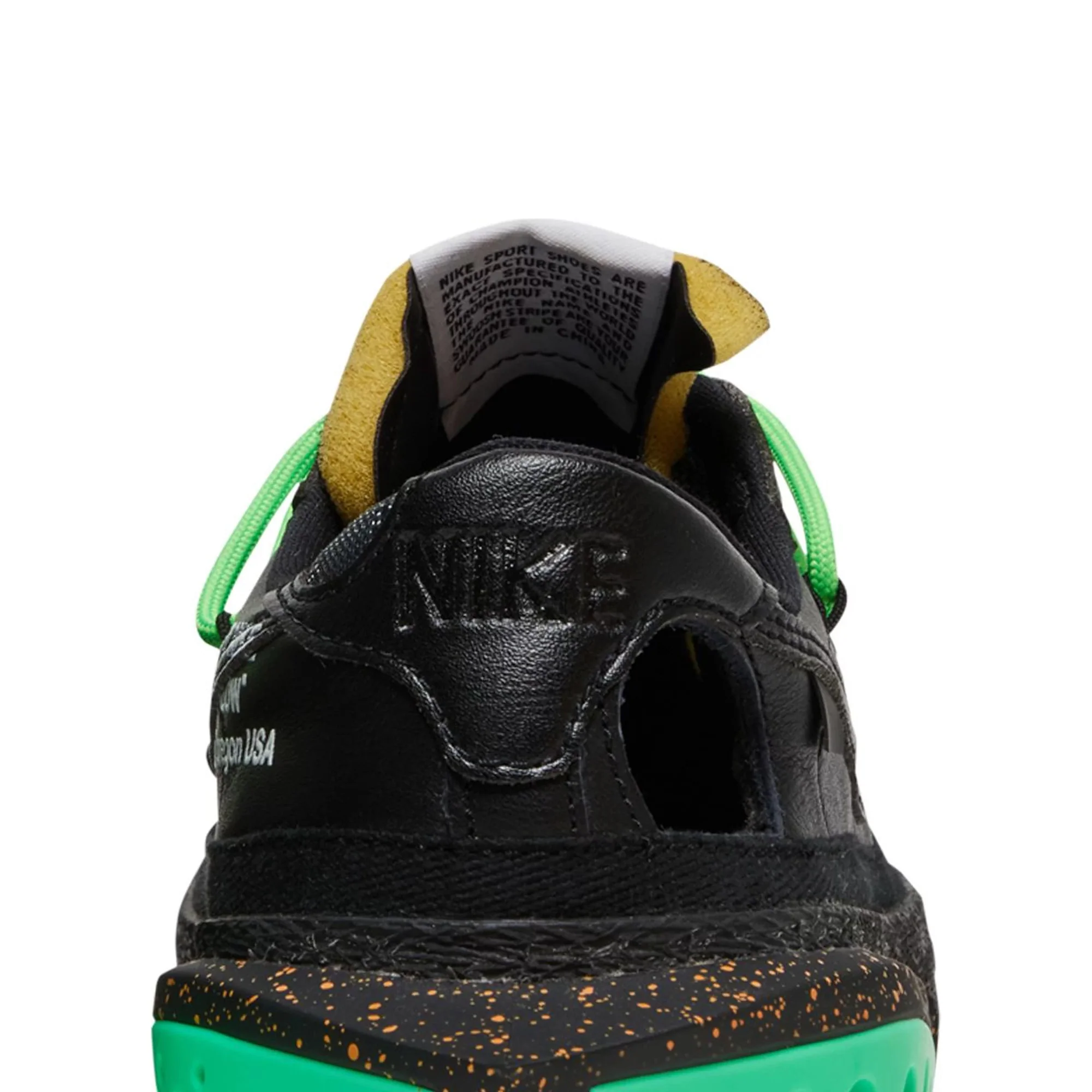 Blazer Low x Off-White 'Black Electro Green' (2022) - Image 8