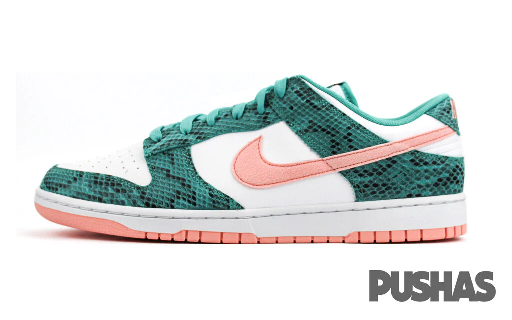 Dunk Low 'Snakeskin Washed Teal Bleached Coral' (2022) - Image 5