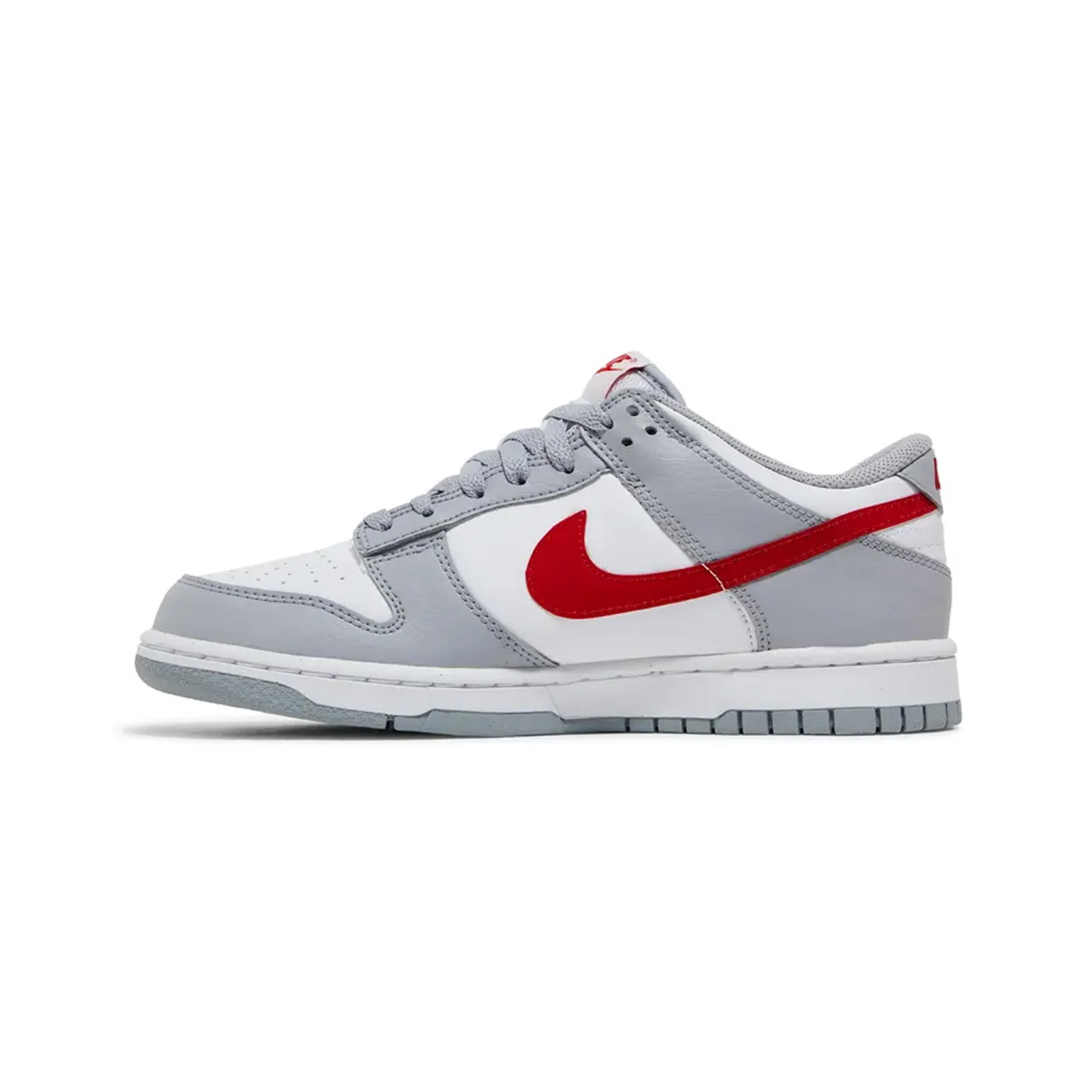 Nike Dunk Low 'White Grey Red' GS (2022) - Image 3