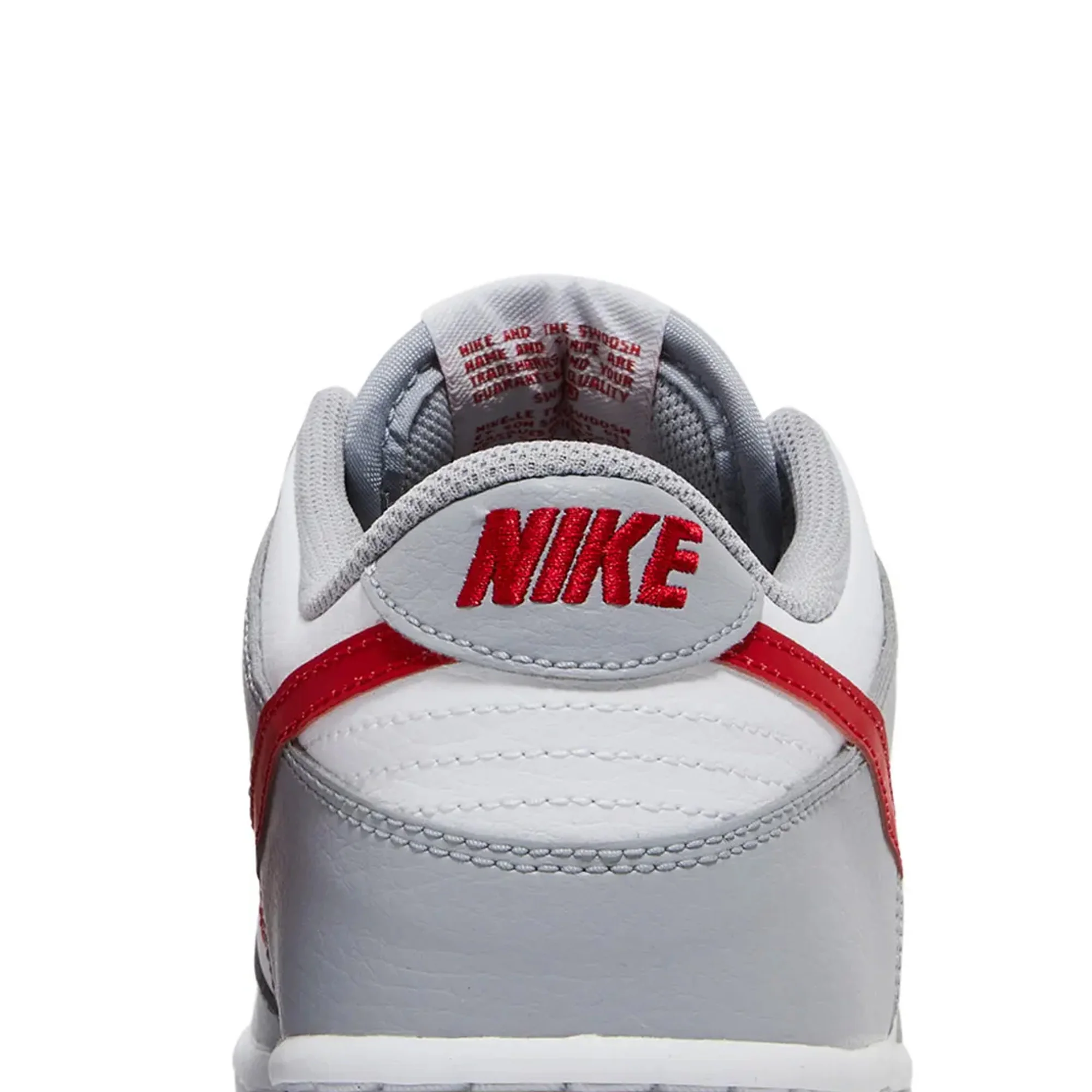 Nike Dunk Low 'White Grey Red' GS (2022) - Image 7