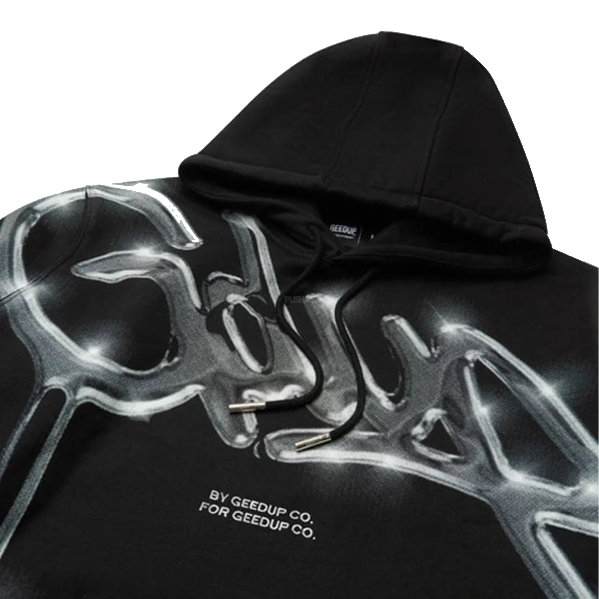 Geedup Handstyle Hoodie 'Black / Chrome' (2024) - Image 2