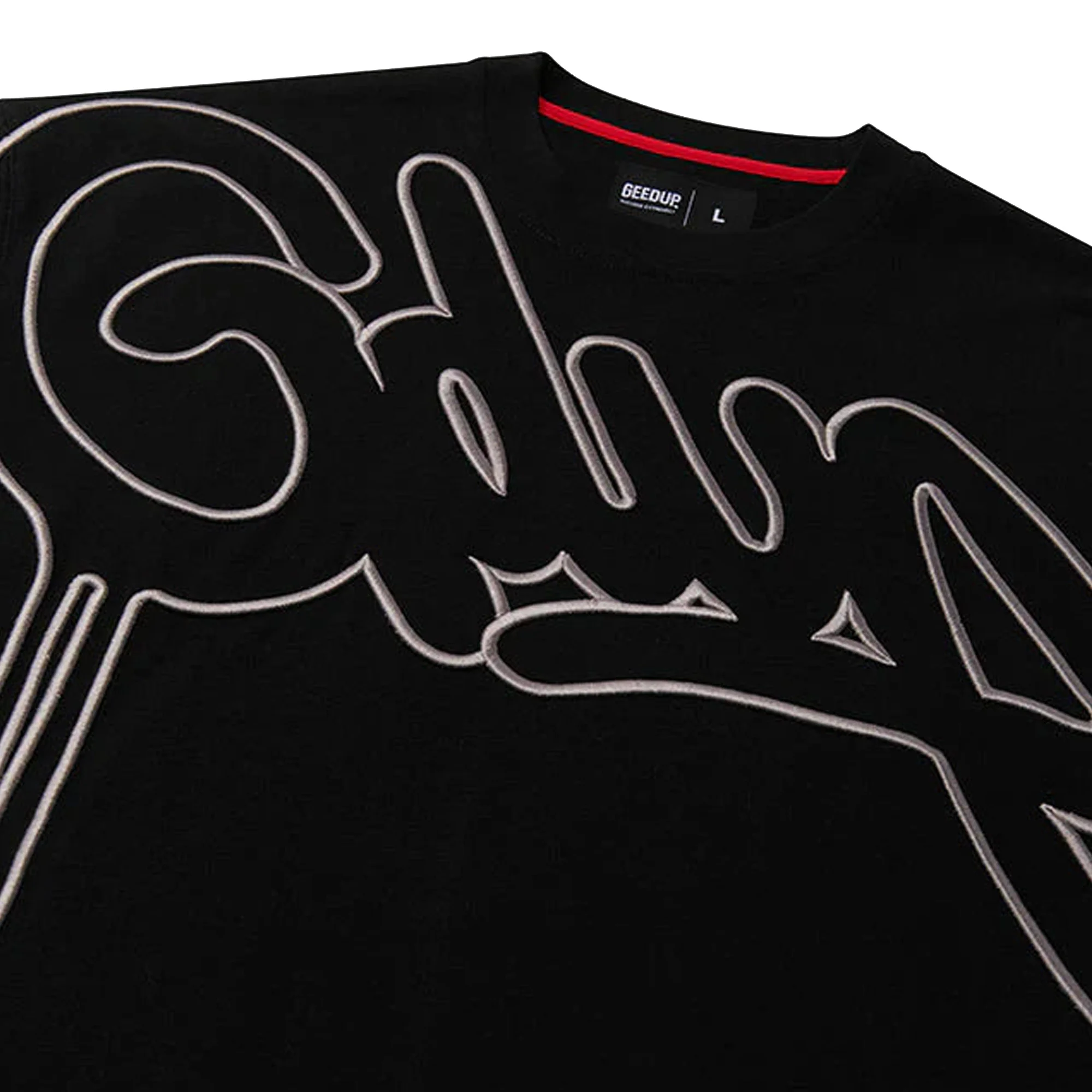 Geedup Handstyle Logo T-Shirt 'Black / Grey' - Image 2