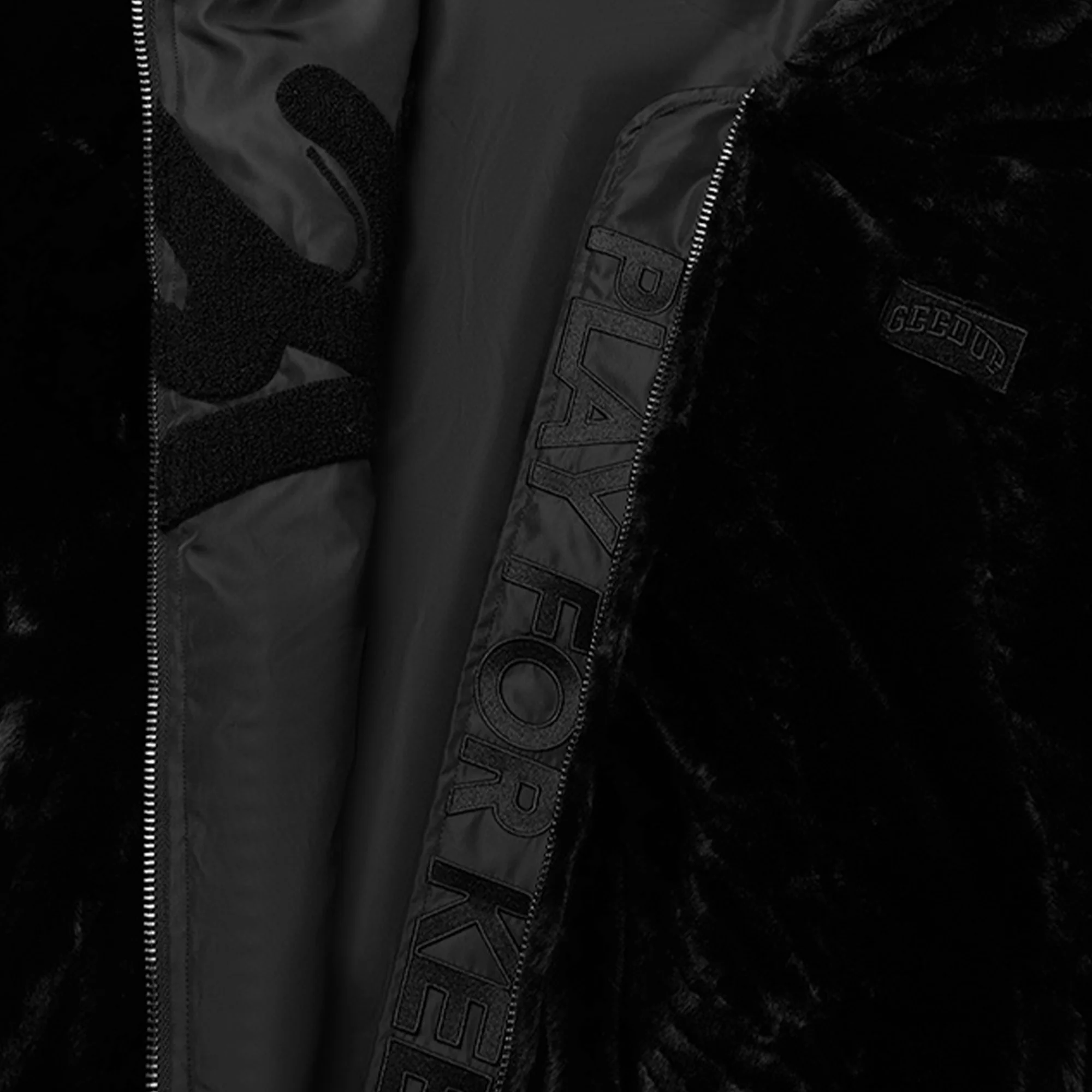 Geedup Handstyle / Team Logo Fur Jacket 'Black' (2024) - Image 8