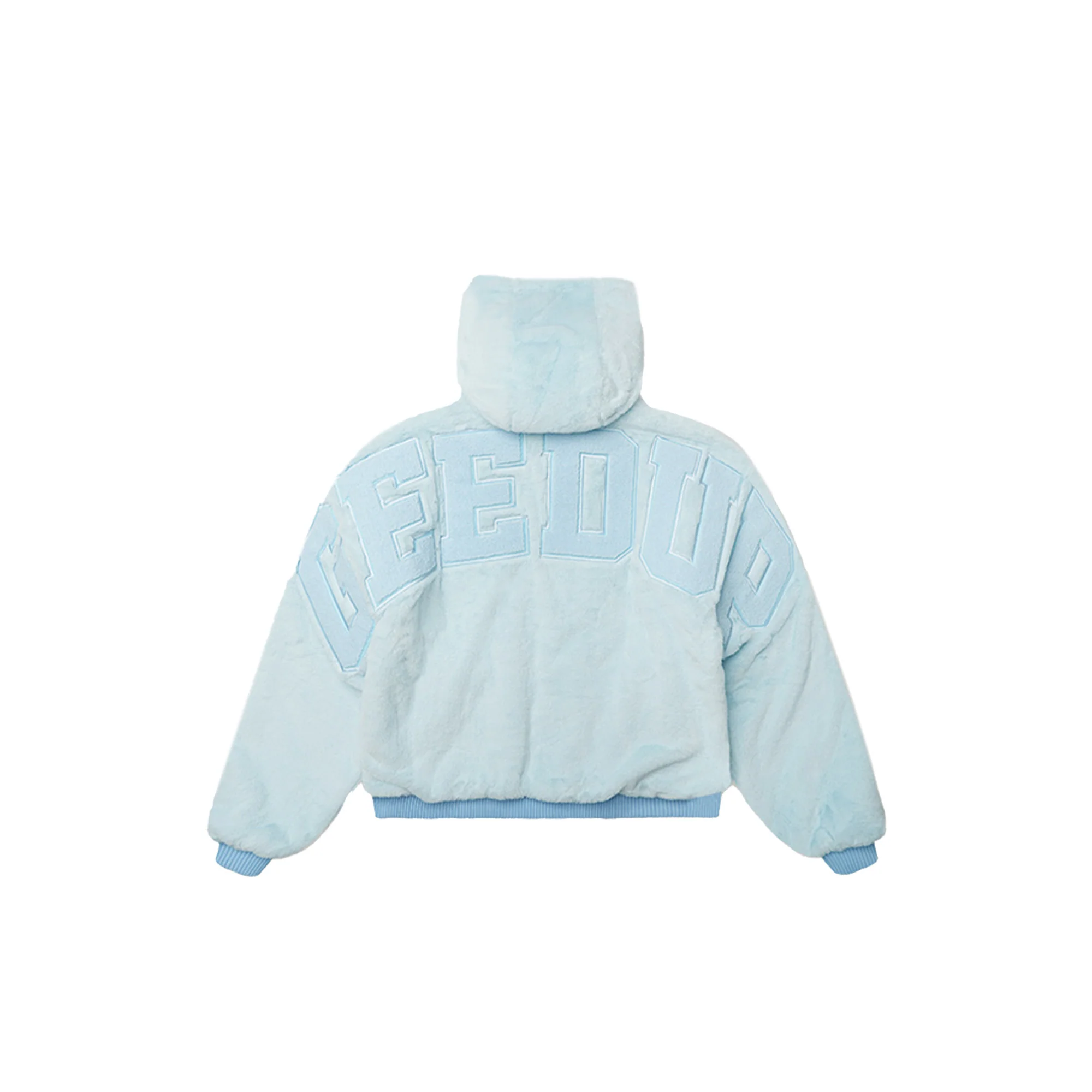 Geedup Handstyle / Team Logo Fur Jacket 'Light Blue' (2024) - Image 2