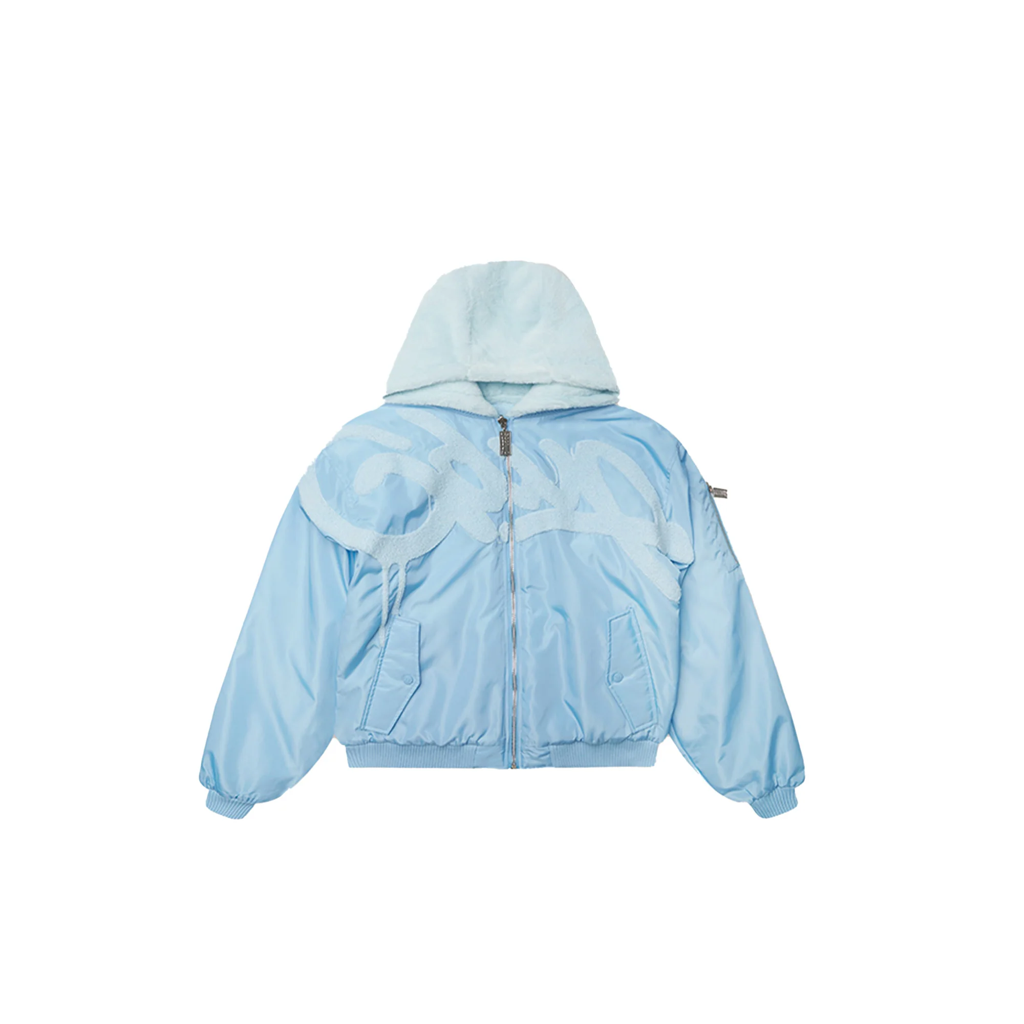 Geedup Handstyle / Team Logo Fur Jacket 'Light Blue' (2024) - Image 4