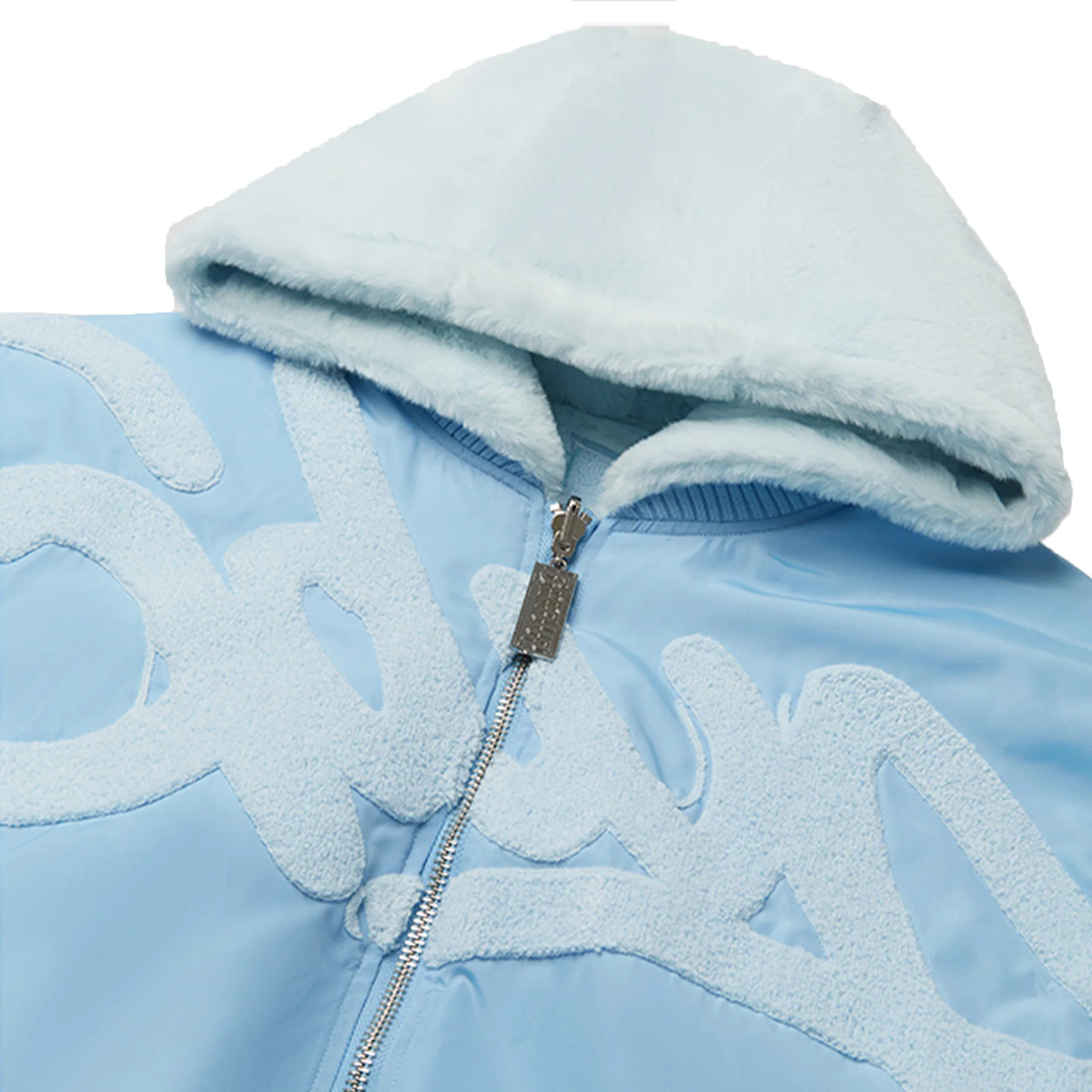 Geedup Handstyle / Team Logo Fur Jacket 'Light Blue' (2024) - Image 6