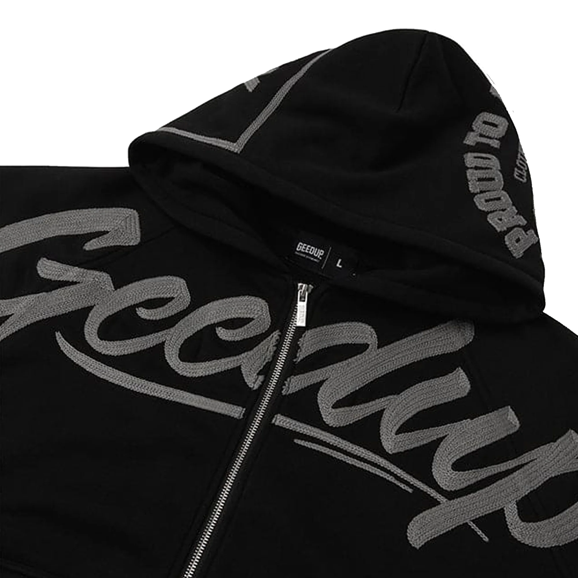 Geedup Multi-Logo Zip Jacket 'Black / Grey' - Image 3