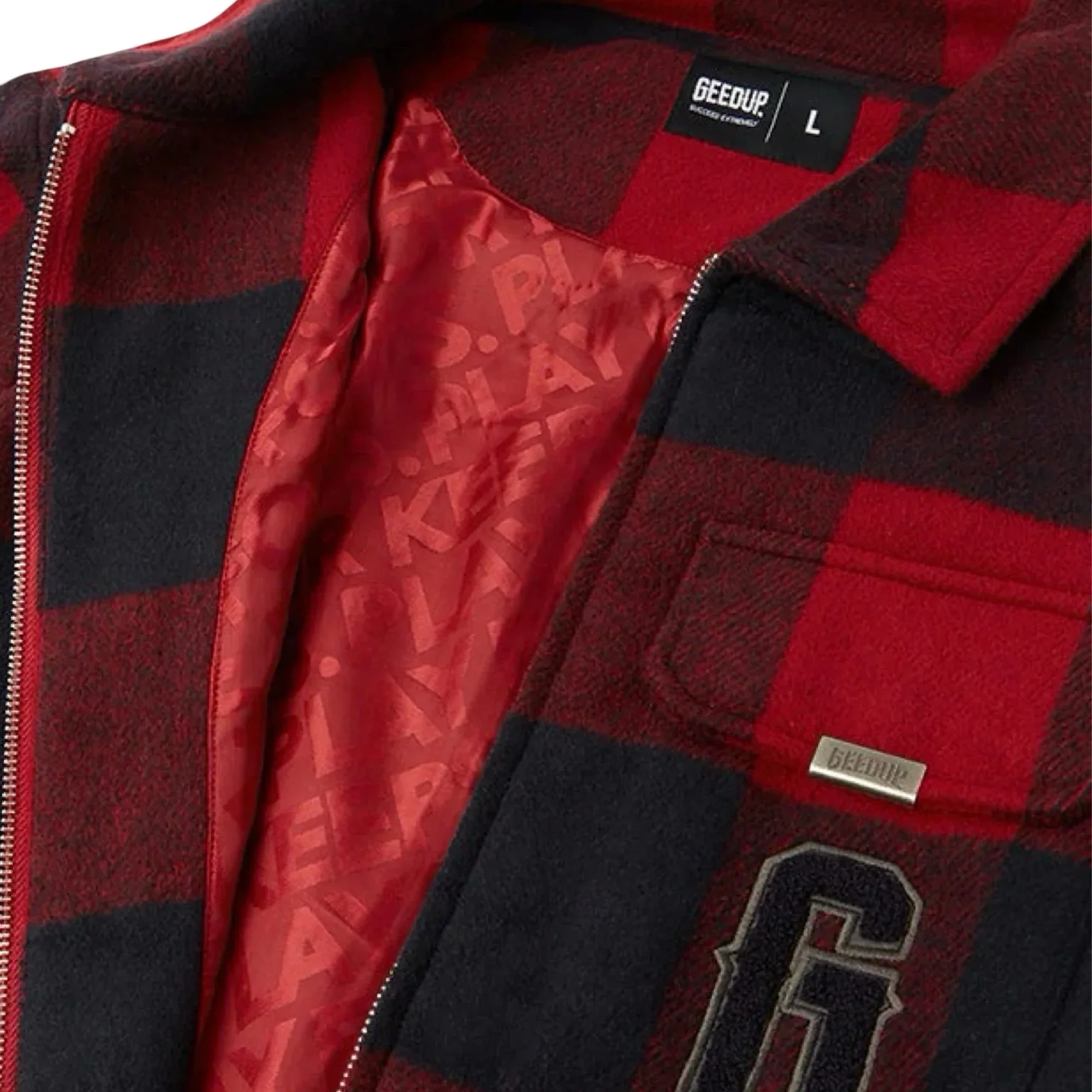 Geedup Play For Keeps Flannel Jackets 'Red/Navy' (2024) - Image 3