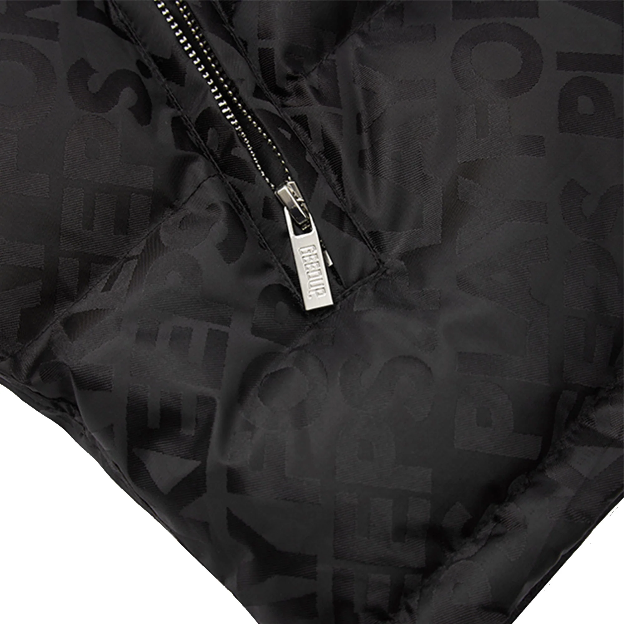Geedup Play For Keeps Jacquard Puffer Jacket 'Black' - Image 3