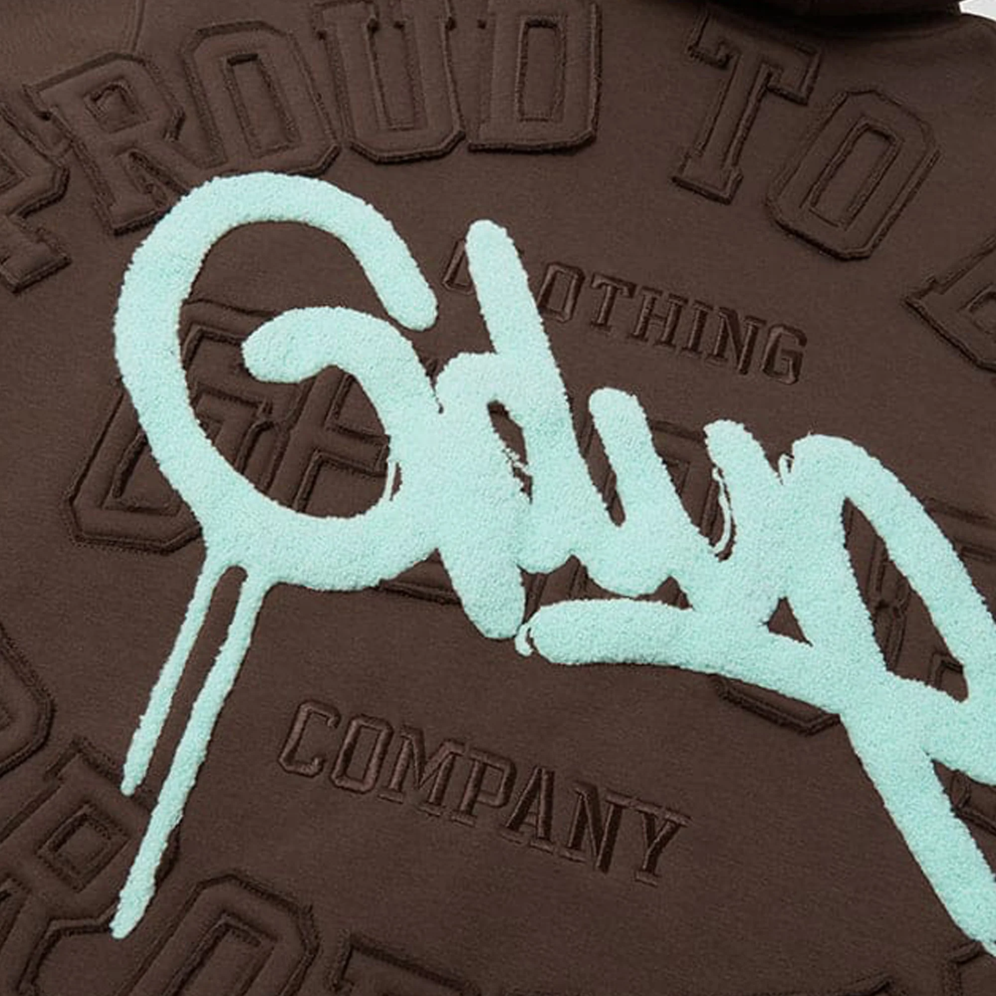Geedup Proud To Be A Problem Hoodie 'Brown / Light Blue' - Image 4