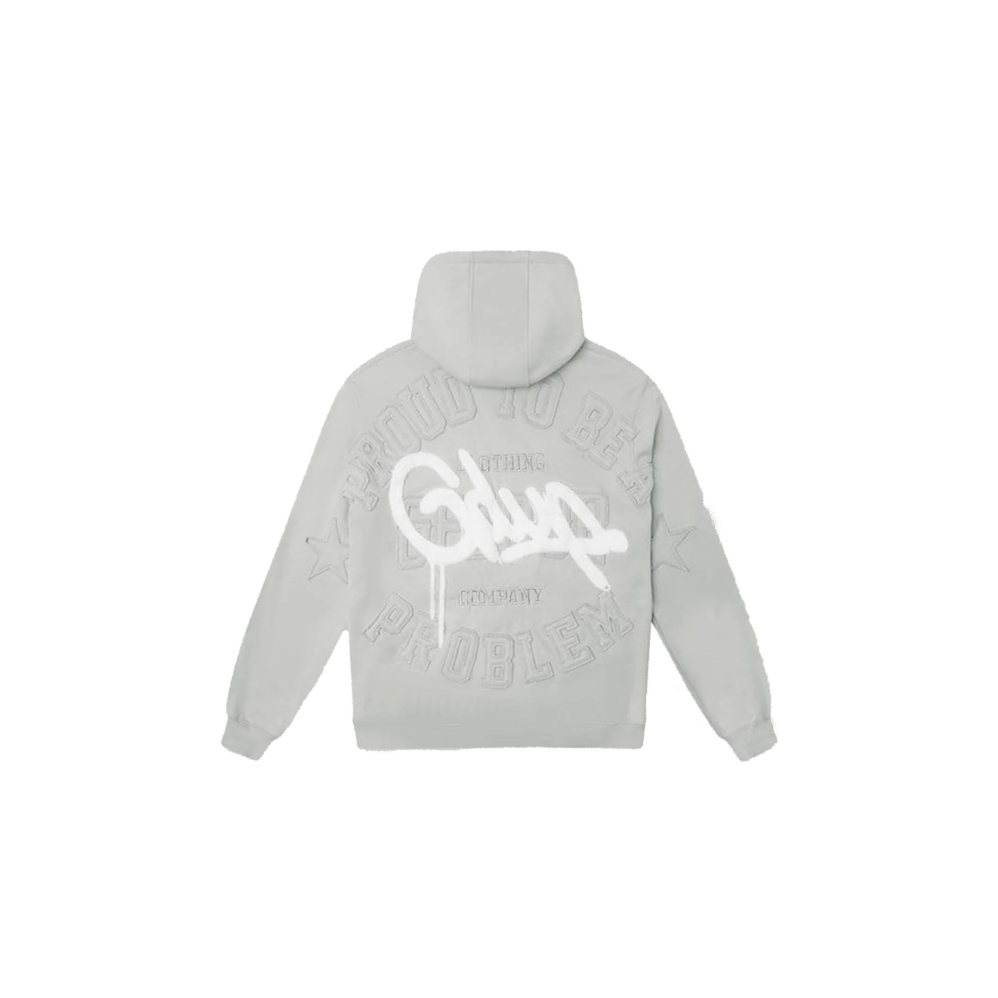 Geedup Proud To Be A Problem Hoodie 'Grey / White' (2024) - Image 2