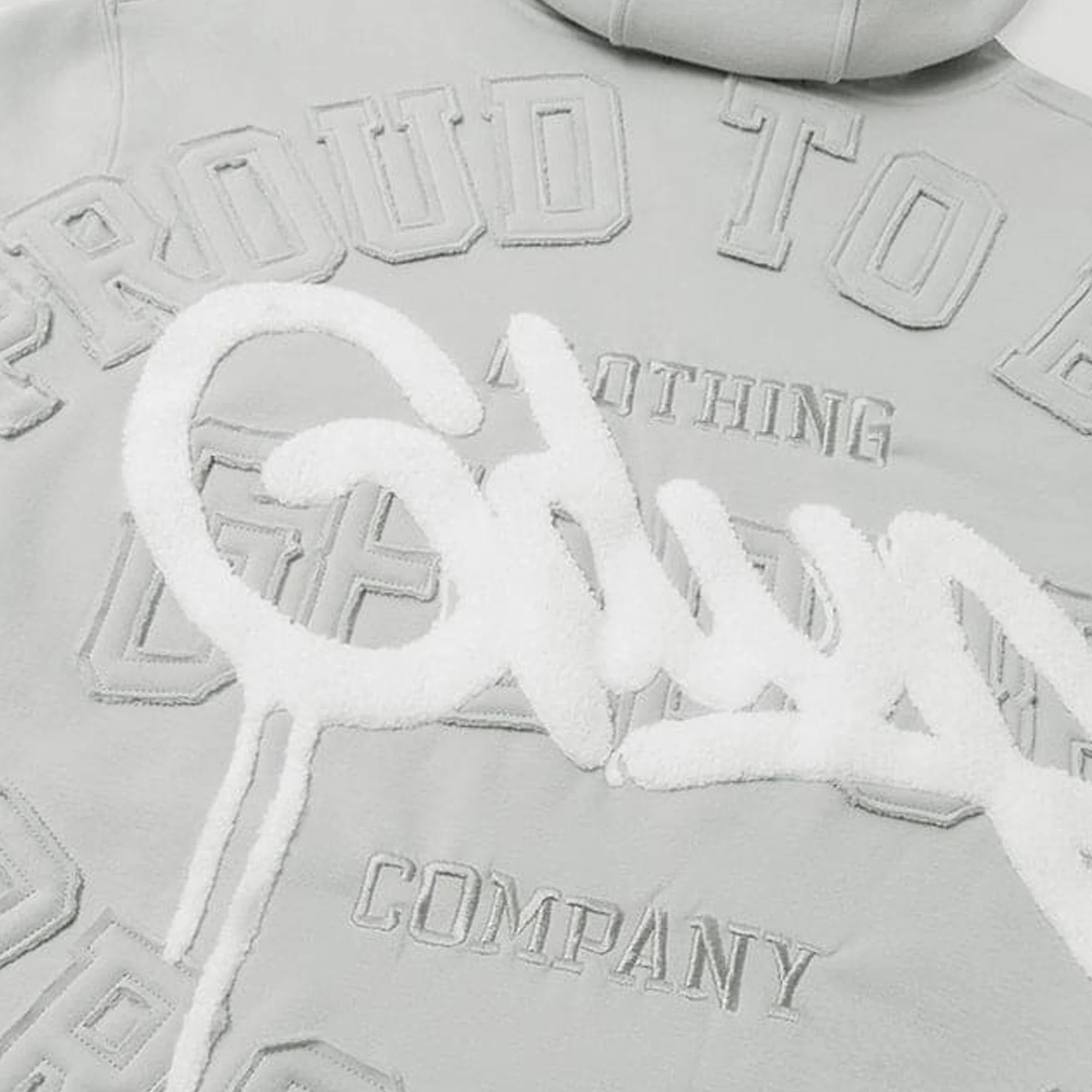 Geedup Proud To Be A Problem Hoodie 'Grey / White' (2024) - Image 4