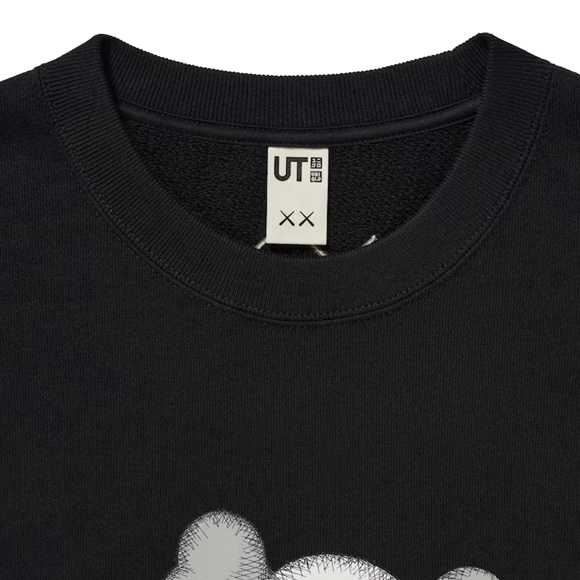 KAWS x Uniqlo Kids Longsleeve Sweatshirt 'Black' (2023) - Image 3