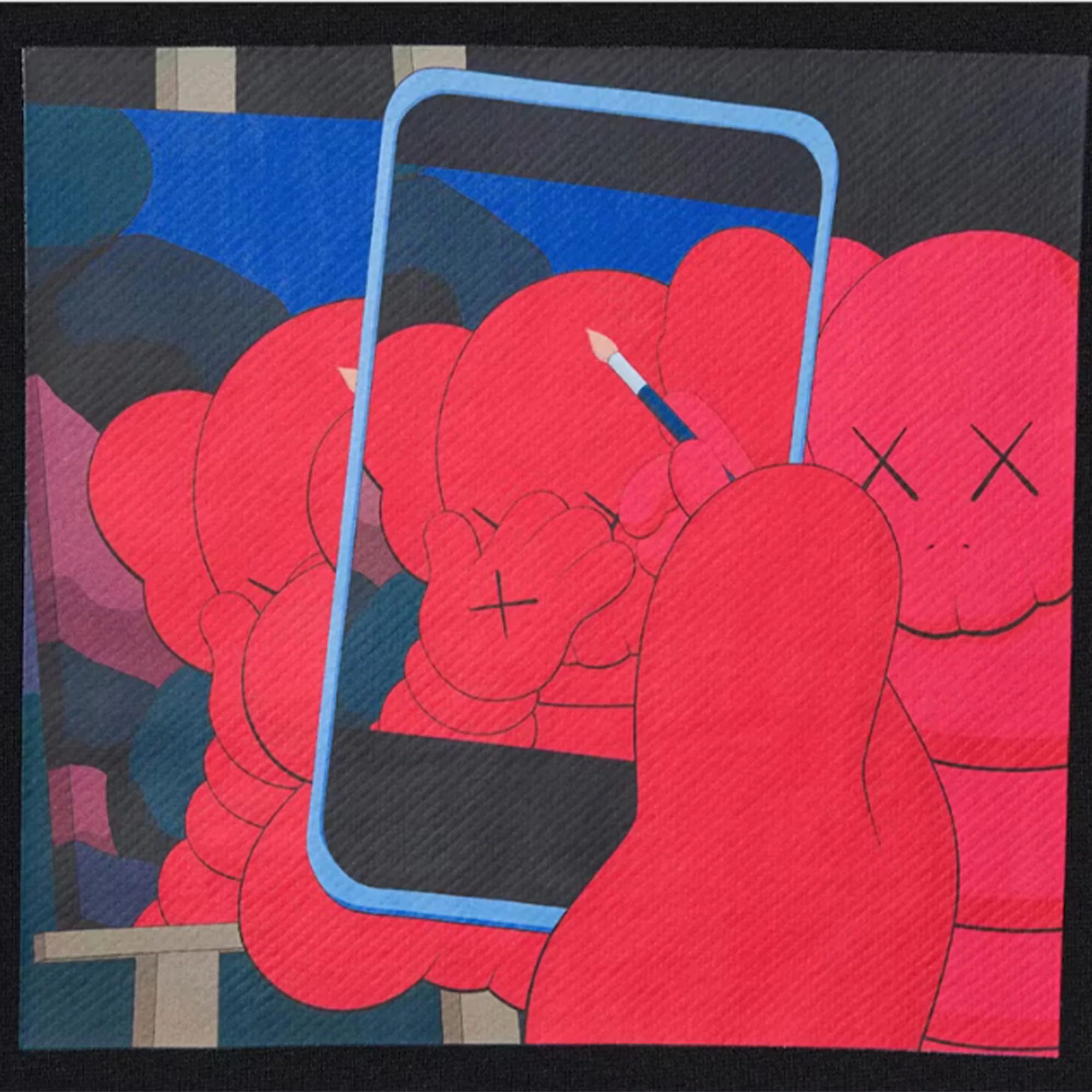 Kaws x Uniqlo Warhol Kids Sweatshirt Graphic 476408 'Black' (2024) - Image 3