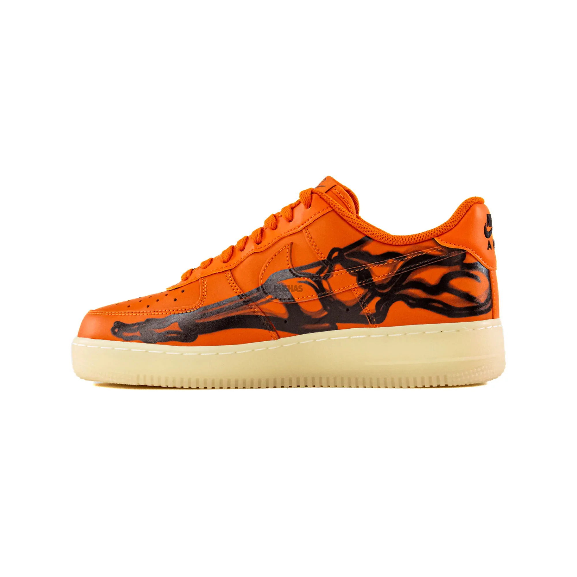Nike Air Force 1 Low 'Orange Skeleton Halloween' (2020) - Image 3