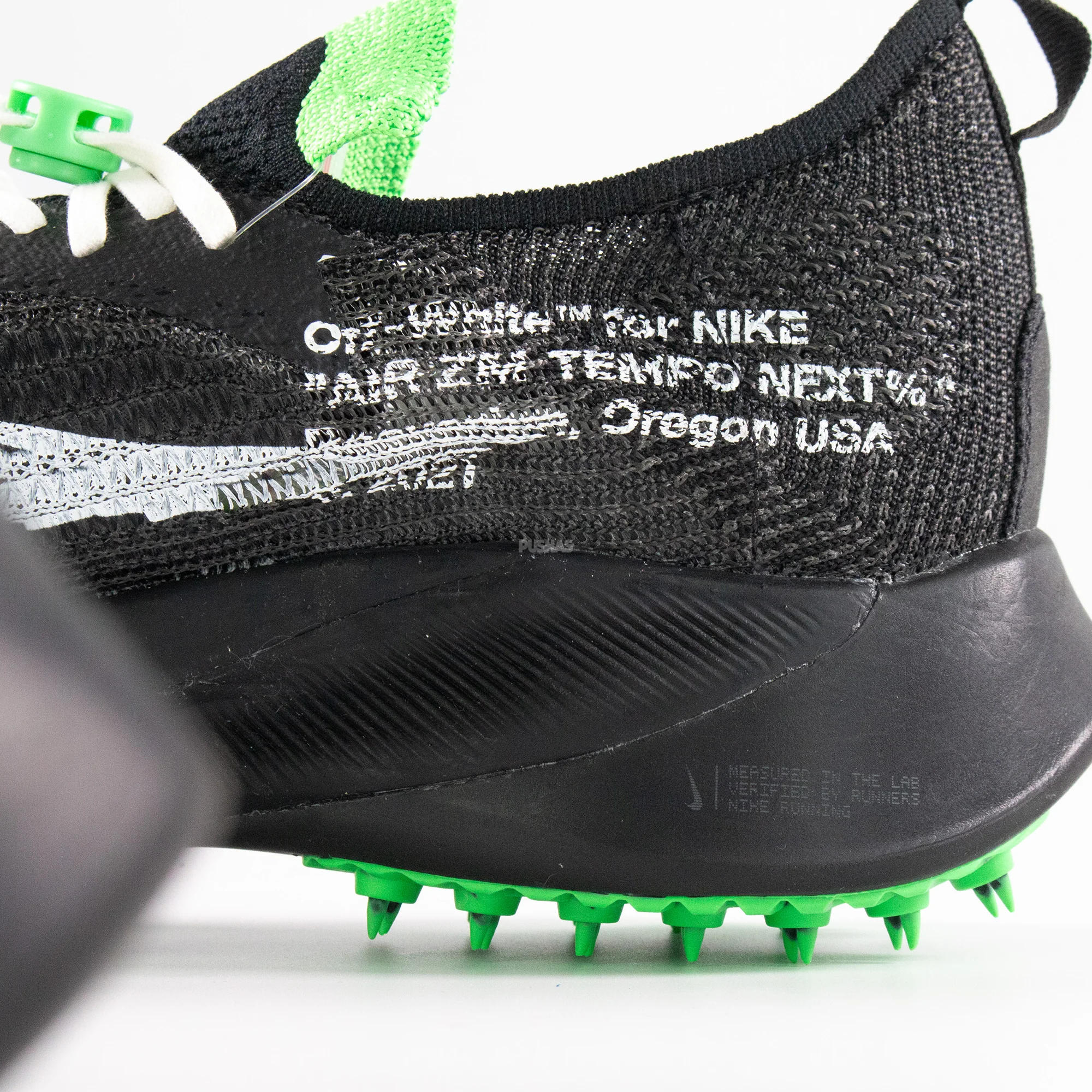 Nike Air Zoom Tempo Next% Flyknit 'Off-White Black Scream Green' (2021) - Image 11