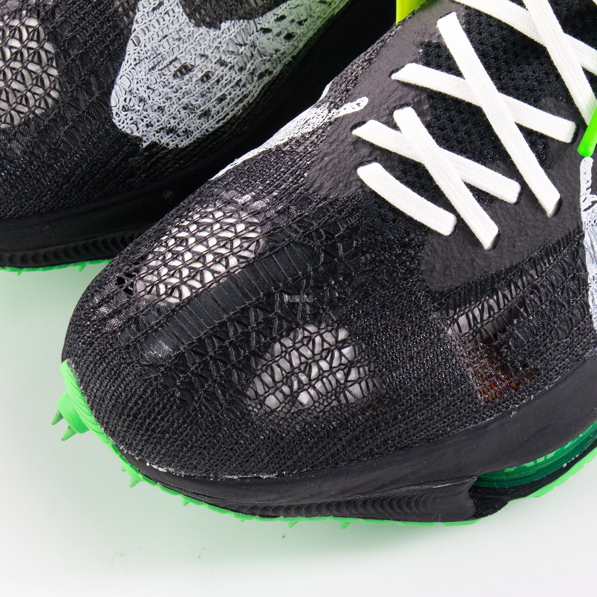 Nike Air Zoom Tempo Next% Flyknit 'Off-White Black Scream Green' (2021) - Image 8