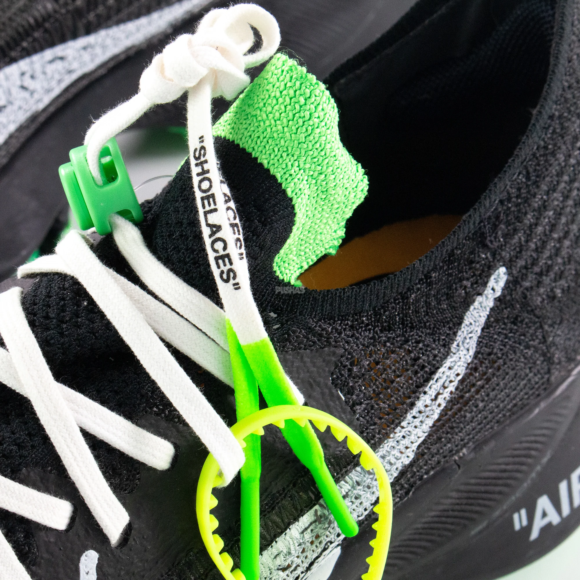 Nike Air Zoom Tempo Next% Flyknit 'Off-White Black Scream Green' (2021) - Image 9
