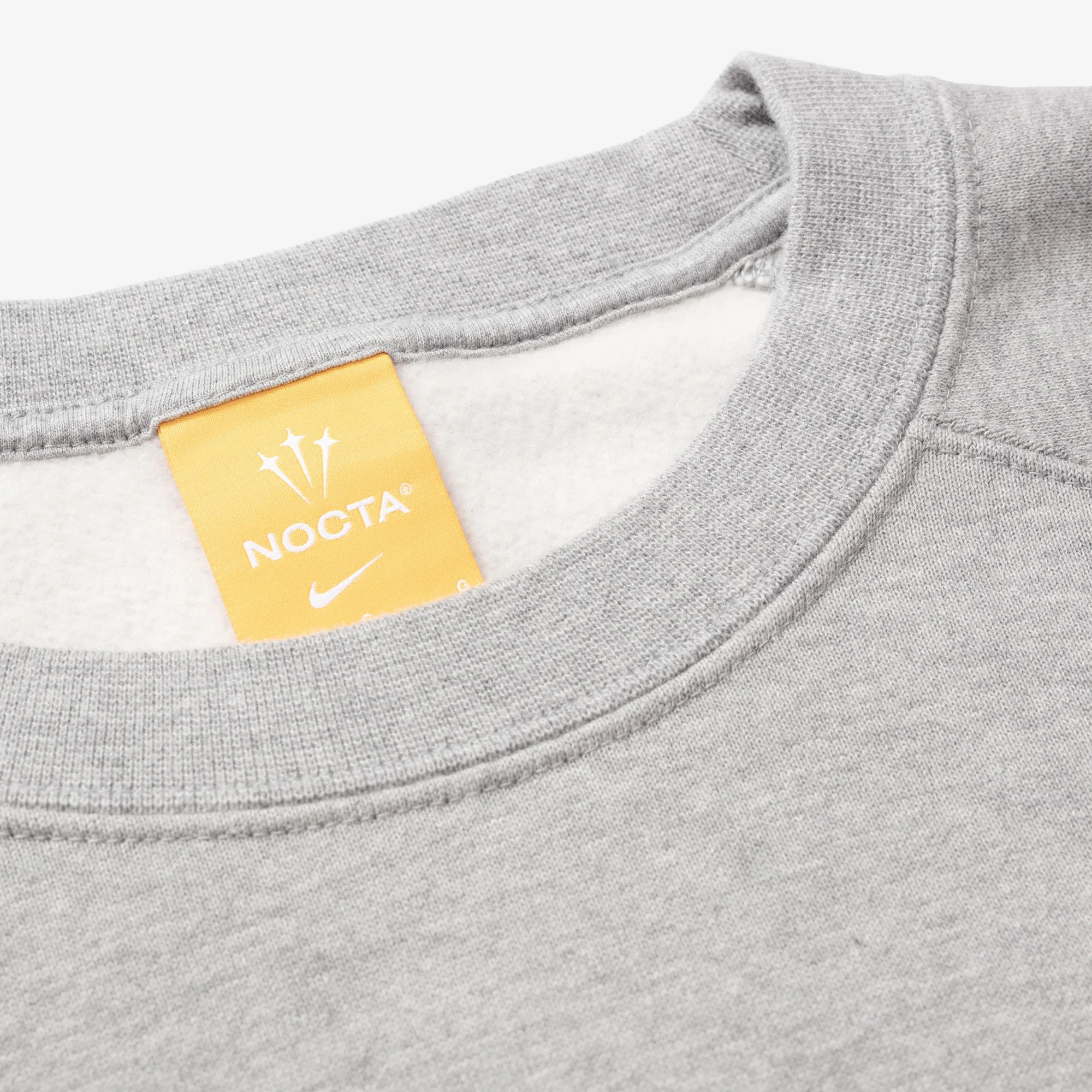 Nike x NOCTA Men's Fleece CS Crew 'Dark Grey Heather' - Image 5
