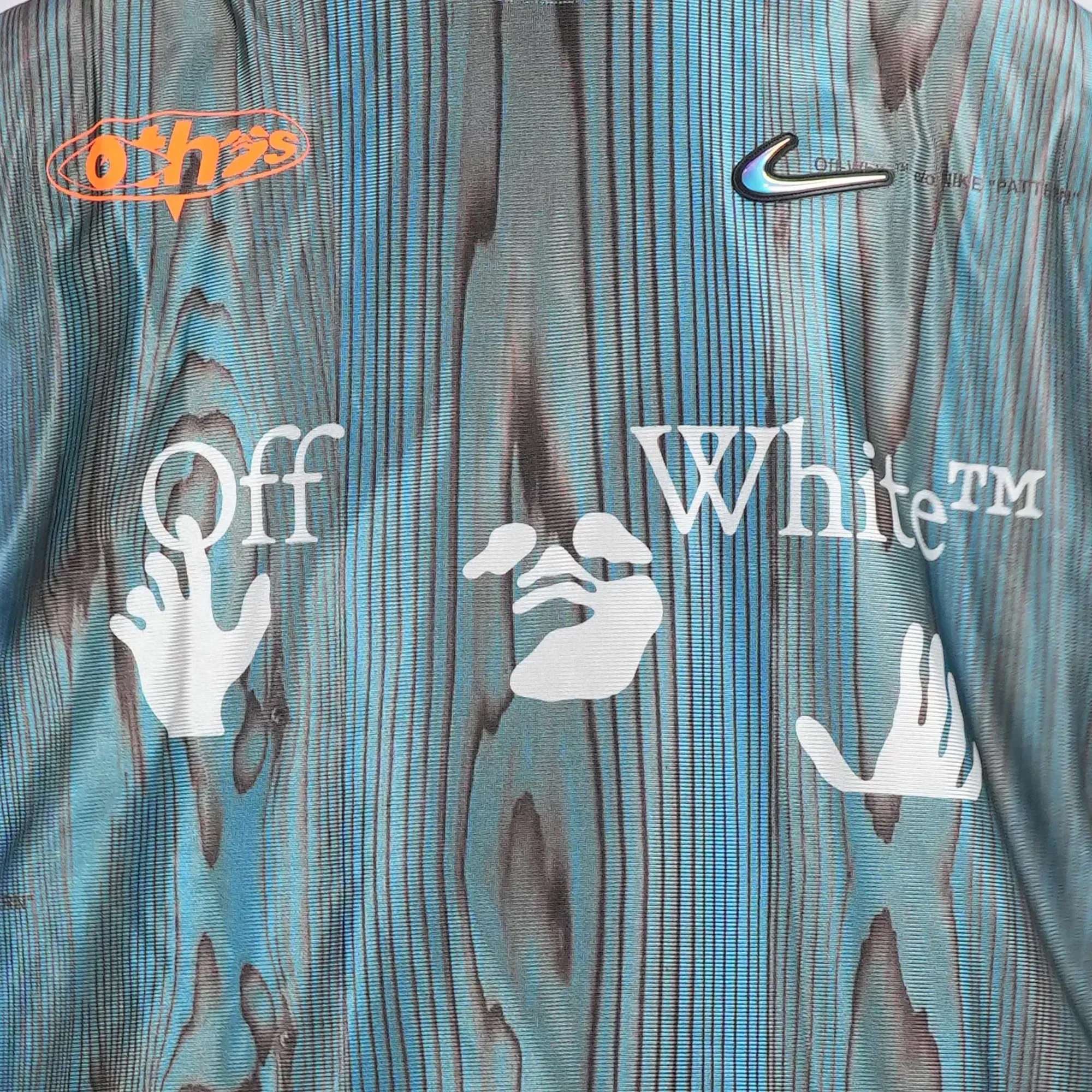 Off-White x Nike 001 Soccer Jersey 'Blue' (2022) - Image 3