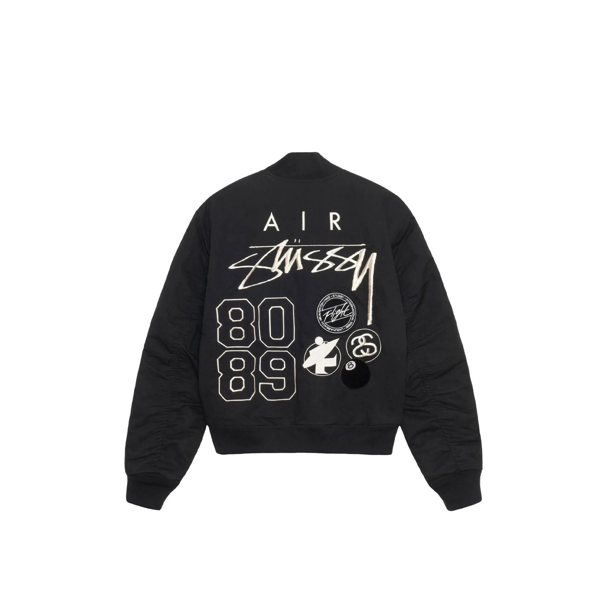Stussy x Nike Reversible Varsity Jacket 'Black / Sail' (2023) - Image 2
