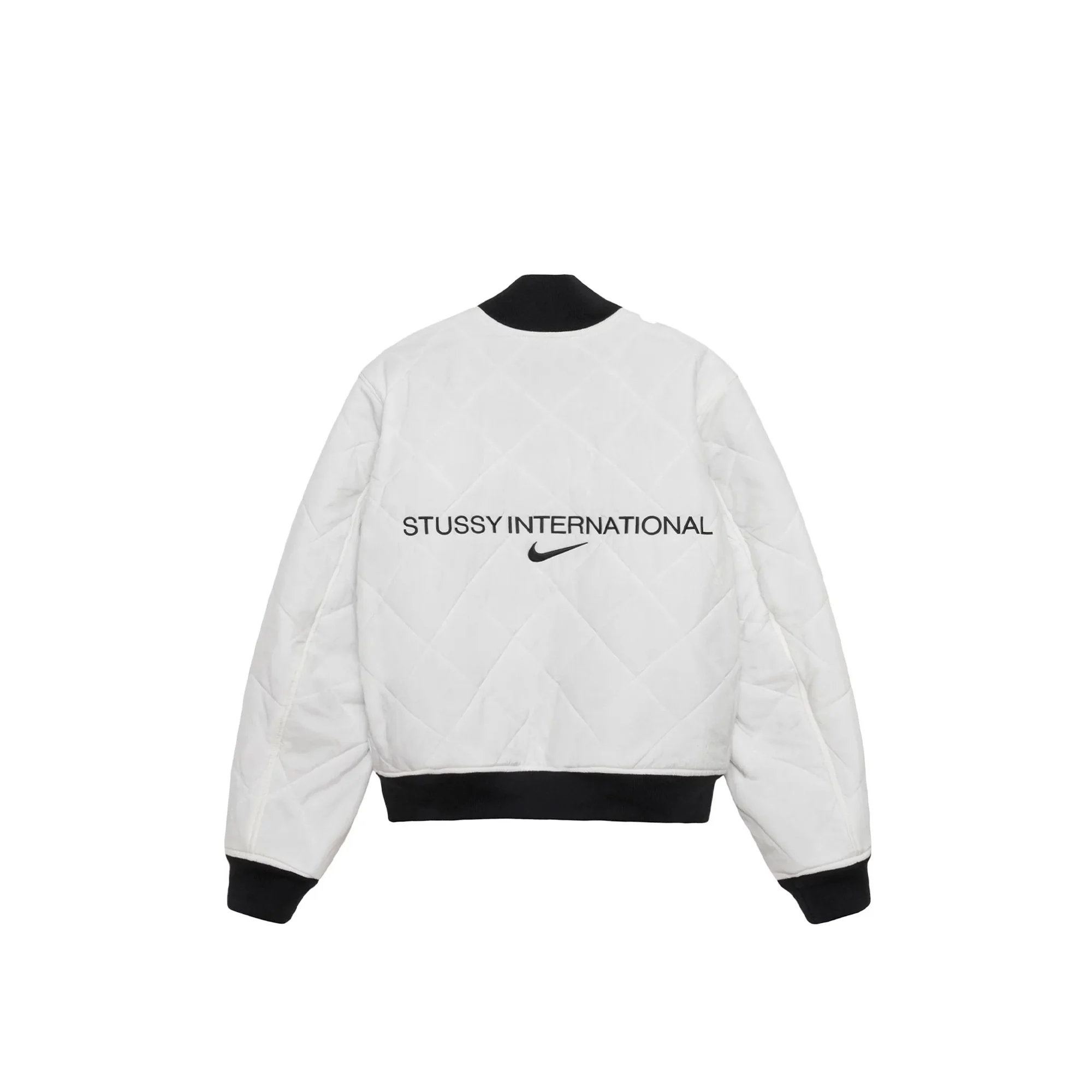 Stussy x Nike Reversible Varsity Jacket 'Black / Sail' (2023) - Image 4