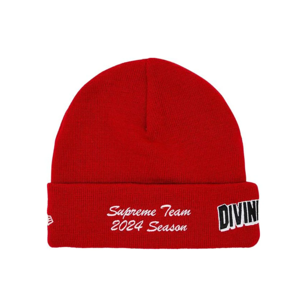 Supreme x New Era Salvation Beanie 'Red' (2024) - Image 2