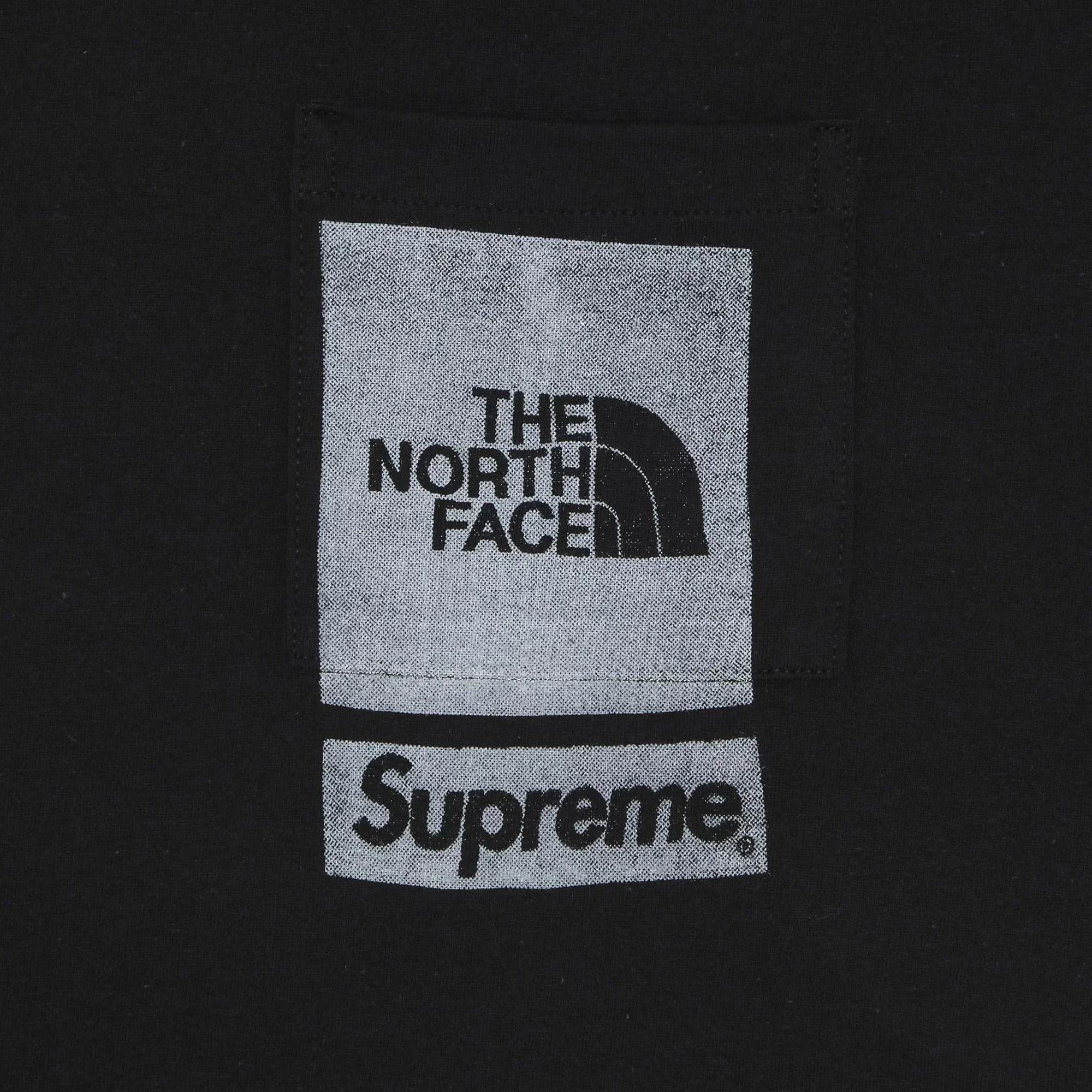 Supreme x The North Face Printed Pocket T-shirt 'Black' (2023) - Image 2