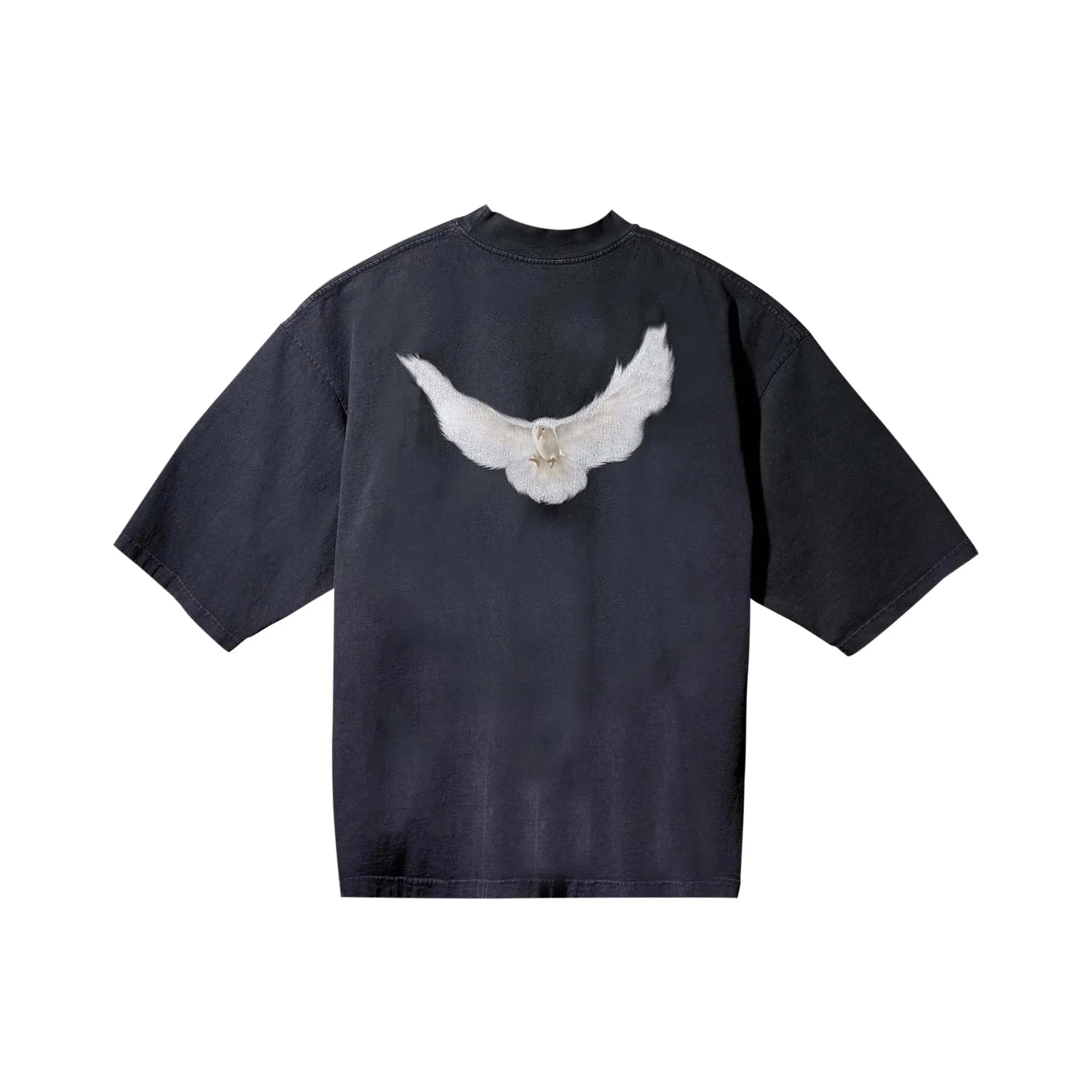 Yeezy Gap Engineered by Balenciaga Dove 3/4 Sleeve Tee 'Washed Black' - Image 2