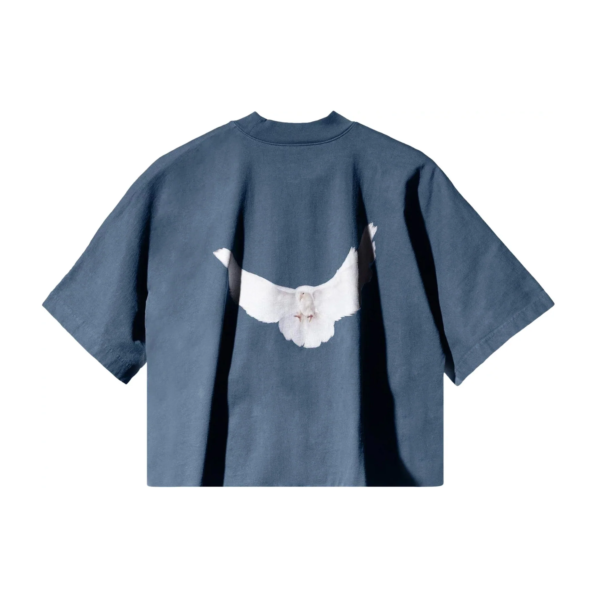 Yeezy Gap Engineered by Balenciaga Cropped Dove No Seam Tee 'Dark Blue' - Image 2